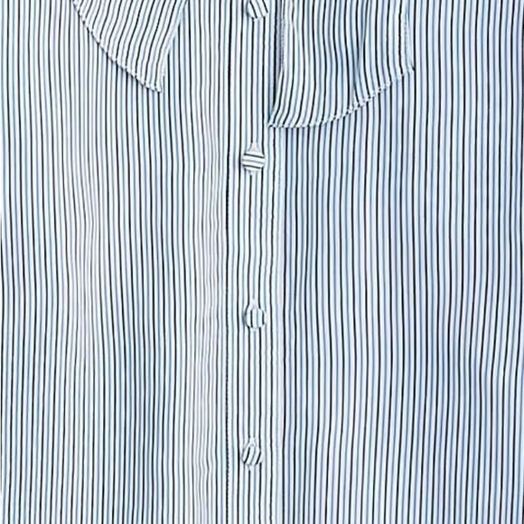 J CREW REMOVABLE TIE CREPE DE CHINE STRIPED SHIRT SIZE SMALL - Picture 3 of 7